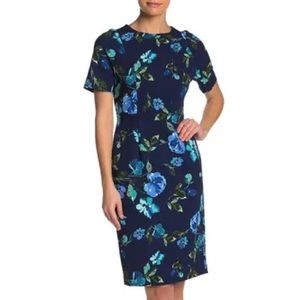 Maggy London Floral Sheath Dress Size 8 NWOT